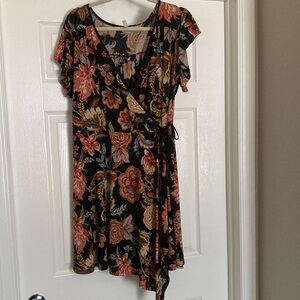 Xhiliration XXL faux wrap dress